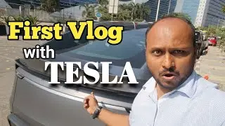  First Vlog. My First Vlog With Tesla Car. पहिला Vlog मराठी.