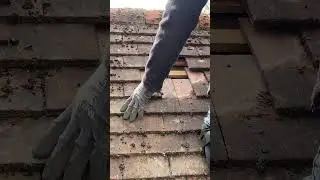 Broken Roof Tile Replacement  #roofer #roofrepair #construction #diy #roof #roofinglife #roofing