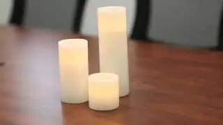 Richland White LED Pillar Candles
