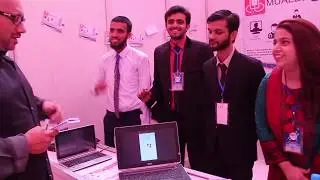 Mualej&rsquo; start-up by UVAS students interviewed by Syed Hussain Haider at DICE conference @Sukkur IBA