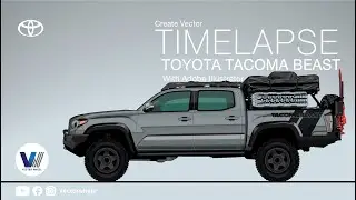 TOYOTA TACOMA/TIMELAPSE Create Vector with Adobe Illustrator