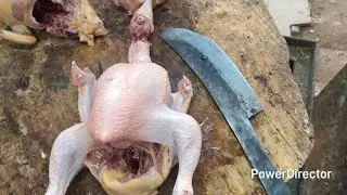 Skin remove full chicken cutting skills #indianstreetmarkets 