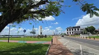 De VERNIEUWDE WATERKANT , wandelen langs de AMANDELBOMEN #suriname