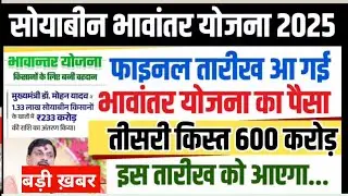 🚨 SOYABEAN Bhavantar Yojana 3rd Kist 🔥 तारीख FIX, जाने कब आएगी सोयाबीन भावांतर की तीसरी किस्त