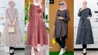 Long tunik dan midi dress masa kini, terbaru 2022