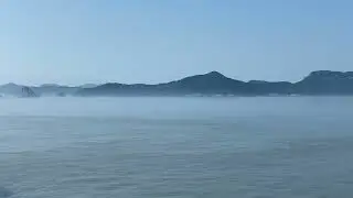 Jeju Ferry - Islands in the haze #islands #yellowsea #seatravel #haze #ferry