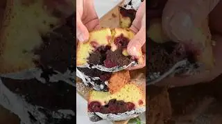 Chec Pufos cu Visine si Cacao 🍒🍫 #chec #checcuvisine #visine #retetesimple #pandispan #retetavideo