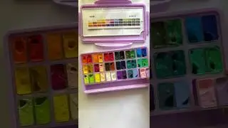 Unboxing my new Himi Gouache set🥹🎨 #unboxing #gouache #viralshorts #trendingshorts #watercolor