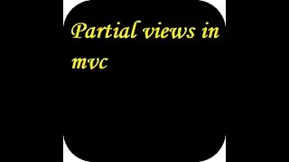 Partial views in mvc