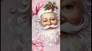 Pink Christmas Santa 🎀 Cozy Aesthetic TV Art | Holiday Wallpaper | Relaxing Xmas Decor 🎅