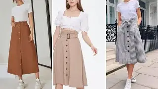 Button Up Your Style: Front Button Skirts for Every Occasion/ ladies mini skirt for winters 2024
