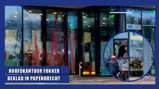 Hoofdkantoor Fokker opnieuw doelwit van vandalisme Papendrecht