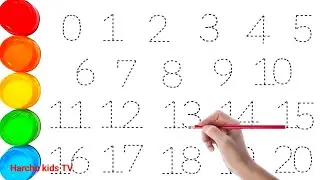 Learn Counting number 1 to 20 | 1234 Number counting | Harchu kids TV
