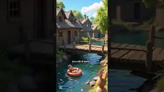 Rabbit rescue a baby floating in water#follow #duet #like #views #viralvideo #ai #liketime #reels