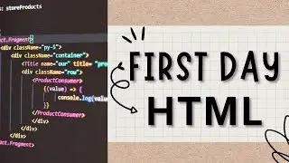 First Day of Learning HTML. Div Paragraph and Heading