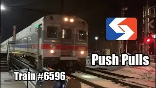 SEPTA Train #6596 Push Pull Set Passing By North Wales Station
