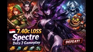 🇮🇩 7.40c LOSS Spectre Dota 2 Gameplay. Spectre, Windranger, Queen of Pain, Lich, Timbersaw