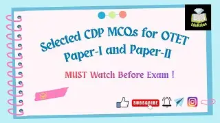 MOST IMPORTANT | Selected MCQs Discussion on CDP for OTET | Pedagogy | OTET Paper-I & II | EduRatna|