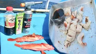 CATCH And COOK! HALF COOKED GROUPER SASHIMI! MVB EP #123