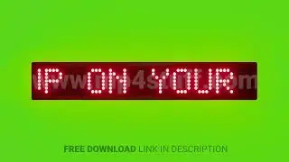 Never Give Up on Your Dreams Scrolling Red Dot Matrix LED Text Animation on Green Screen Seamless Lo