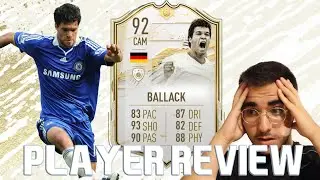 BEAST😍🔥! 92 RATED PRIME ICON MOMENTS MICHAEL BALLACK PLAYER REVIEW! FIFA 21 Ultimate Team