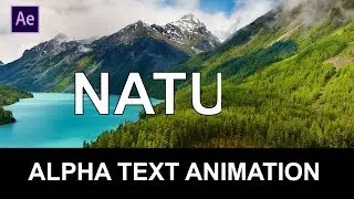 Alpha text animation - after effects tutorial