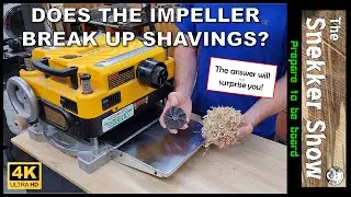 Does the DeWalt DW735 impeller break up shavings?