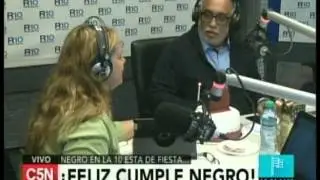 C5N - Duplex cumpleaños del Negro Oro en Radio 10