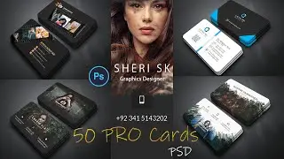 50 профессиональных шаблонов дизайна визитных карточек в файлах PSD |Английский язык| |Уроки по P...