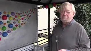 Macon sculptor transforms bus stop into visual art