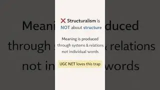 Structuralism Explained | UGC NET English Literary Theory | Exam Trick #englishliterature #shorts