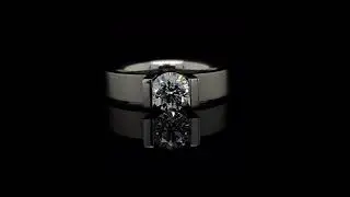 Exquisitely made in platinum - High-End C Spannring with diamond