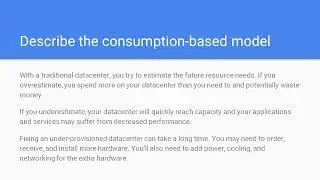 Describe the consumption based model