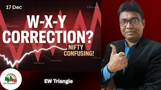 Nifty Elliott Wave Analysis | W-X-Y Correction Explained | Trendline & Fibonacci Levels