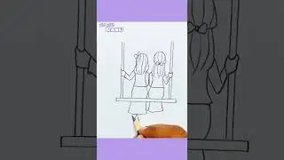 Two Best Friends drawing /BFF #shorts