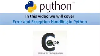 Error and Exception Handling in Python
