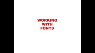 WORKING WITH FONTS IN STARCRAFT CREATE