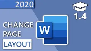 How to change the page layout (Size, Orientation, Borders) in Word - 1.4 Master Course (2020 HD)