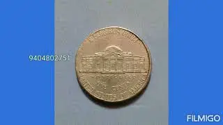5 Five cents 2017 Pmint * Centre off error coin * Jefferson Nickel * LIBERTY * In god we trust * USA