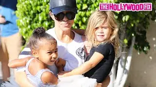 Kourtney Kardashian, North West & Penelope Disick Are Ridiculously Mobbed By Paparazzi At Ballet