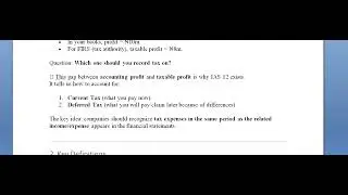 FR- IAS 12 -INCOME TAX