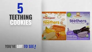 Best Teething Cookies [2018]: Happy Baby Organic Teethers Gentle Teething Wafers 2 Flavor Sampler