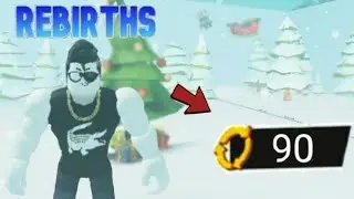 Making Rebirths of number 90 (STRONGMAN SIMULATOR) ROBLOX