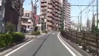 Driving in Arakawa-ku, Tokyo.