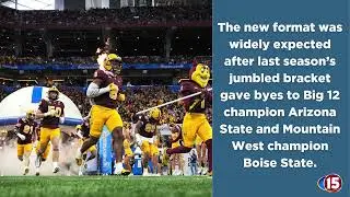 College Football Playoff shifts to straight seeding model, no automatic byes for top league champ...