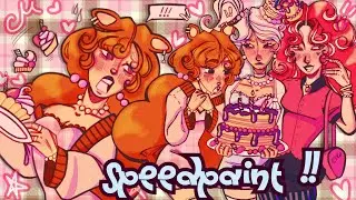 Full Sweet series OC SPEEDPAINT //  sketch to color  full digital art process 🩷🤍🤎