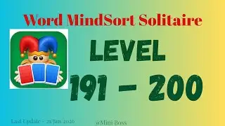 Word MindSort: Solitaire | Level 191 to 200 Answers | Word Card Puzzle Challenge