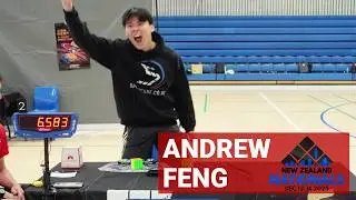 Andrew Feng breaks 3x3 and 4x4 Records at New Zealand Nationals 2025 | Speedcubing News