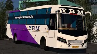 YBM Travels Veera V6 AC Sleeper Bus | Chennai ⇆ Thiruchendur | Euro Truck Simulator 2