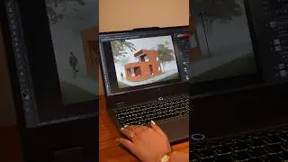 SketchUp to Photoshop: illustrated 3D view of Residence #architecturevisualization #photoshop #archi